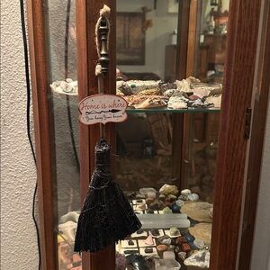 Home is Where You Hang Your Broom black witches broom Halloween ornament decor